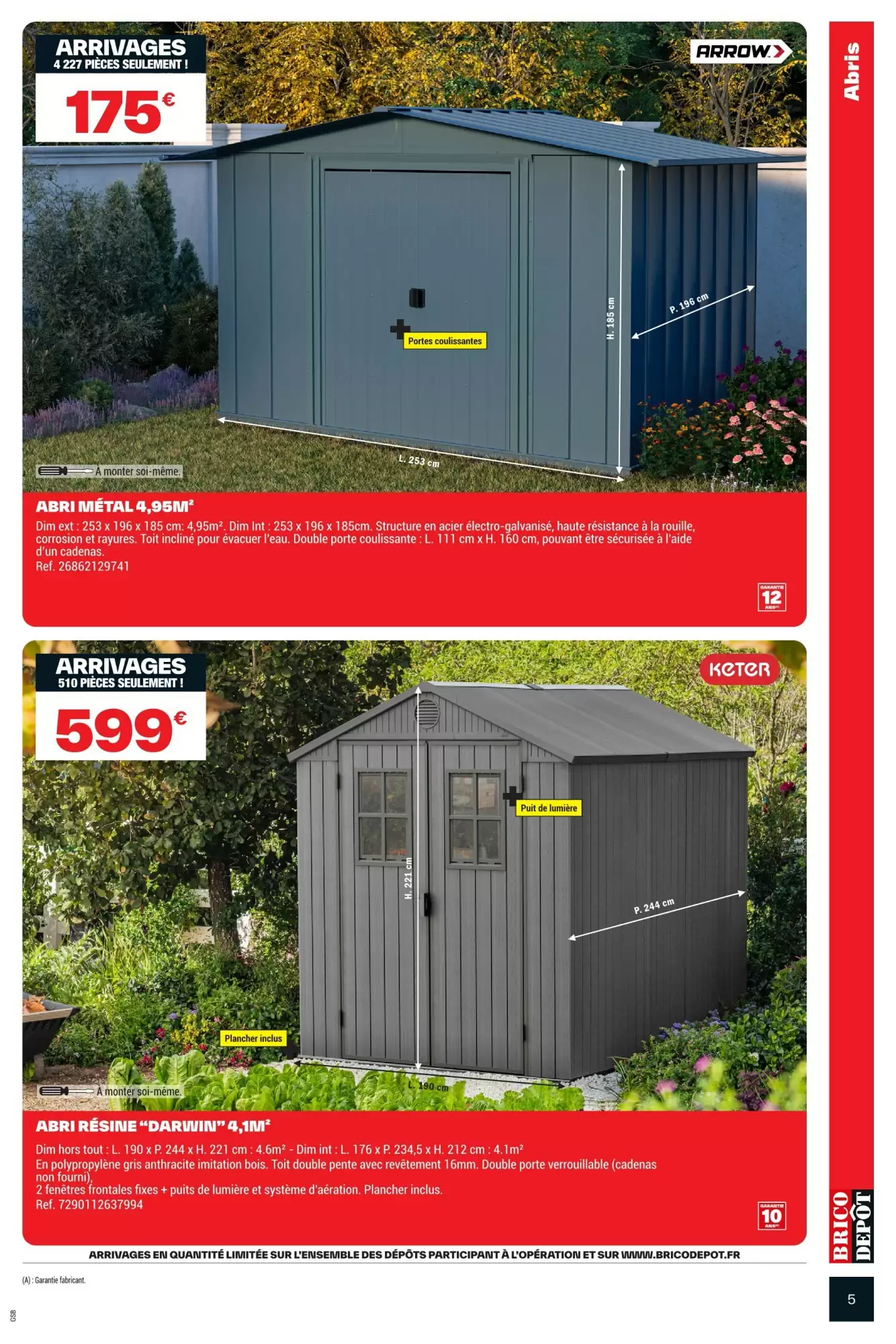 🧱Brico Dépôt – Offres Spécial Extérieur à Prix Dépôt