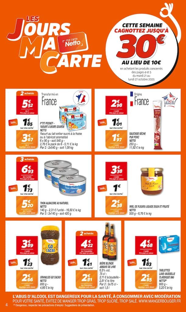 🛒 Netto Prospectus – Nouvelle Offre Exclusive Ma Carte Netto ✨