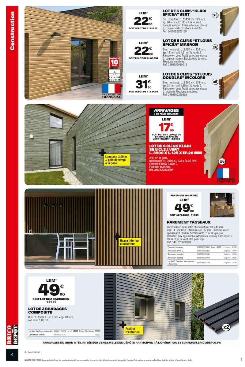 🏗️ Catalogue Brico Dépôt : PRIX DÉPÔT Spécial Chantier Extérieur ! 🌳