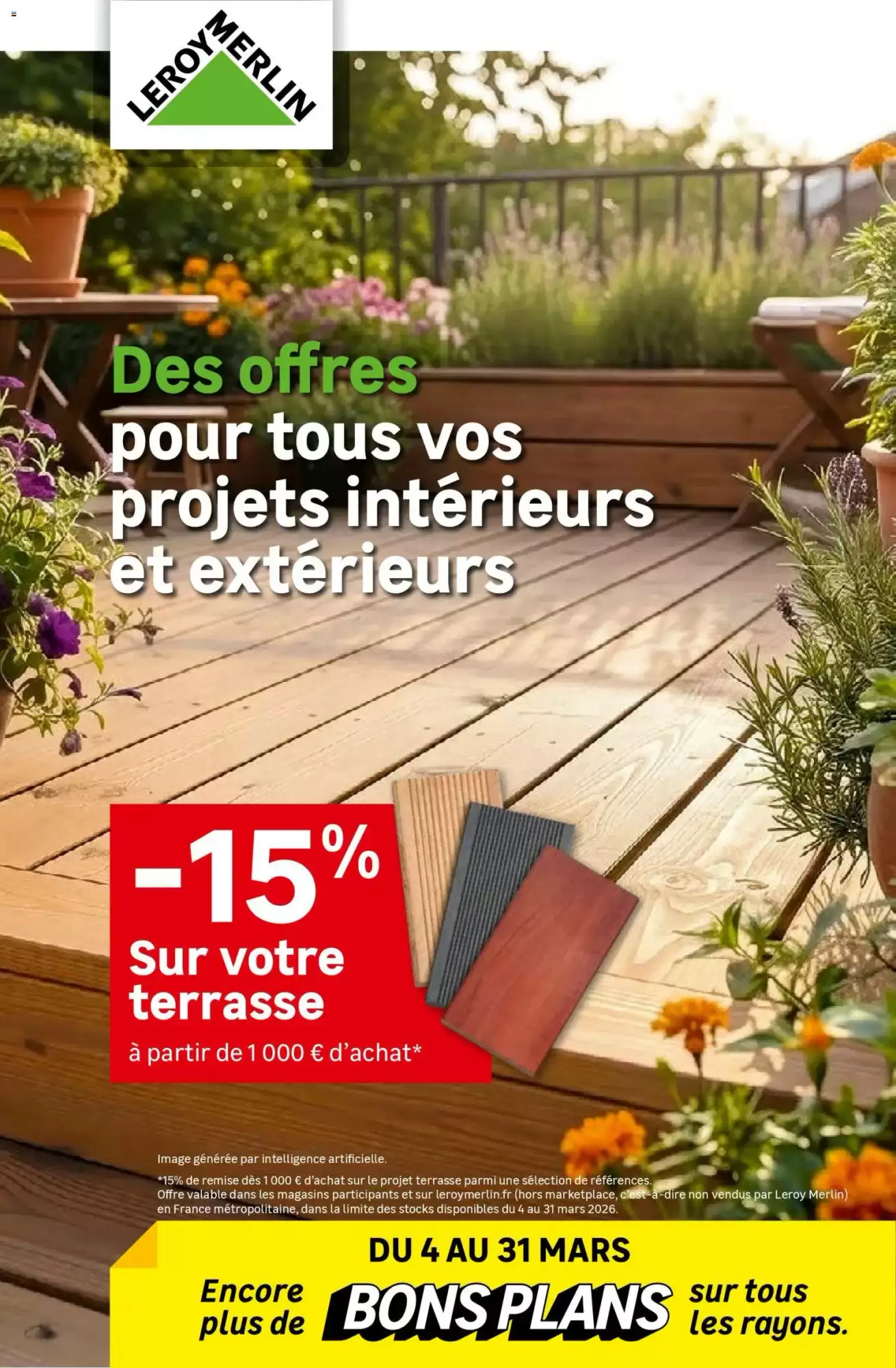 🛠️Leroy Merlin Prospectus – Offres Maison & Jardin -15% Terrass