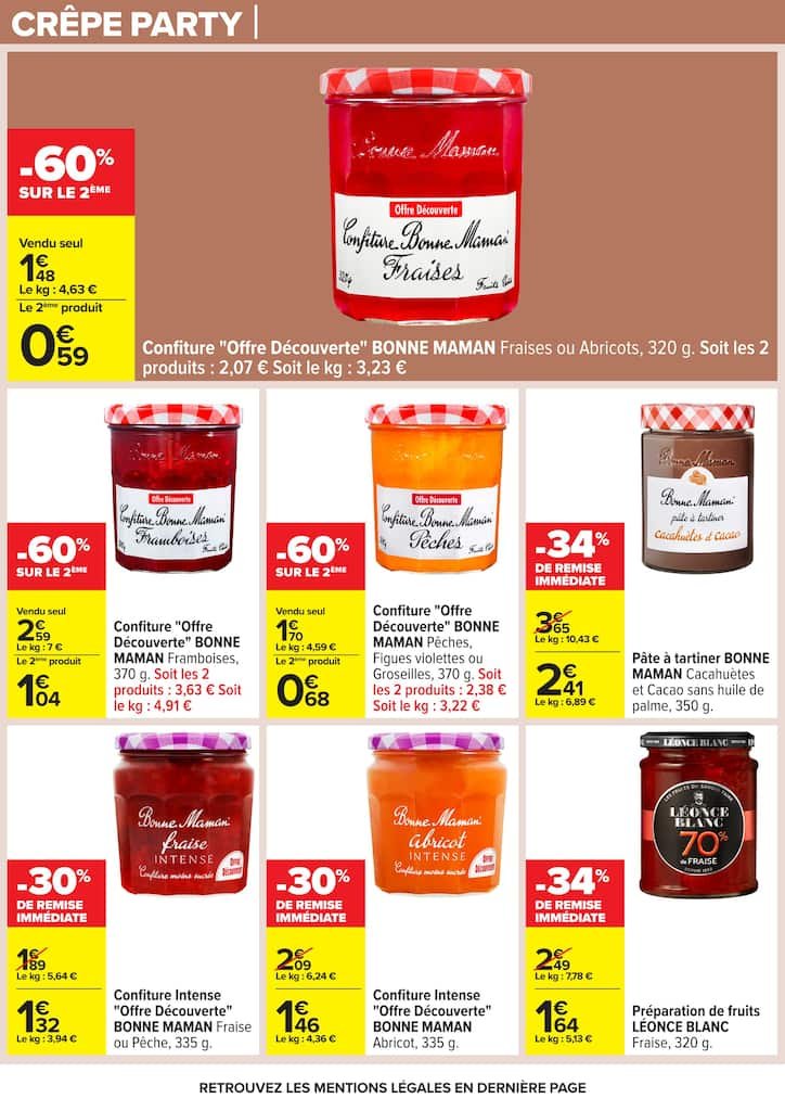 🥐Carrefour fête les crêpes : promos Nutella & lait
