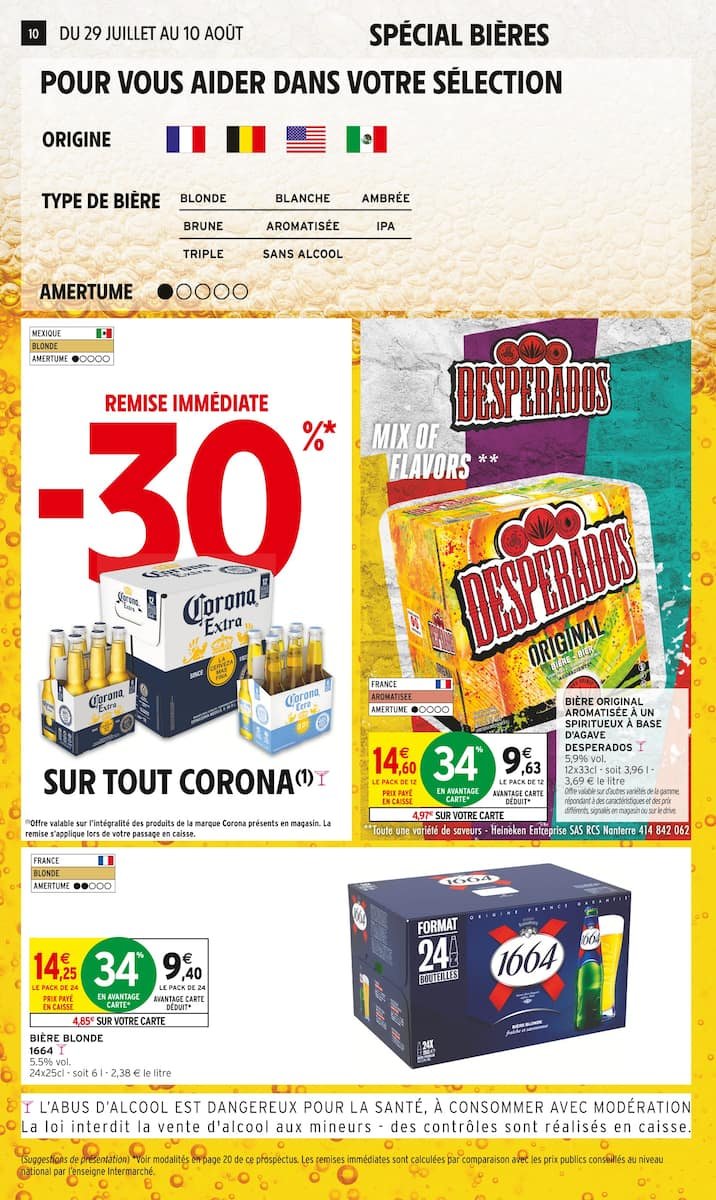 🍺Intermarché -50% sur le 2e pack de bière! 🍺