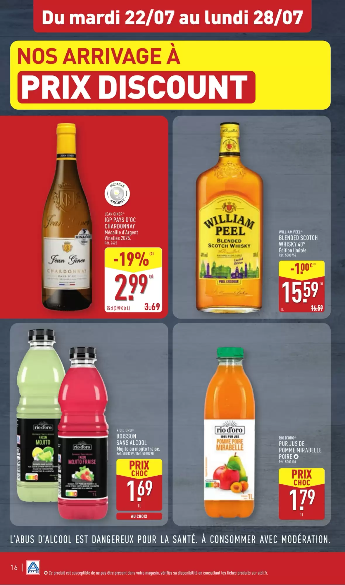 Aldi 🌞 Apéros d’été -50% 🍷 | Du 22 au 28 juillet