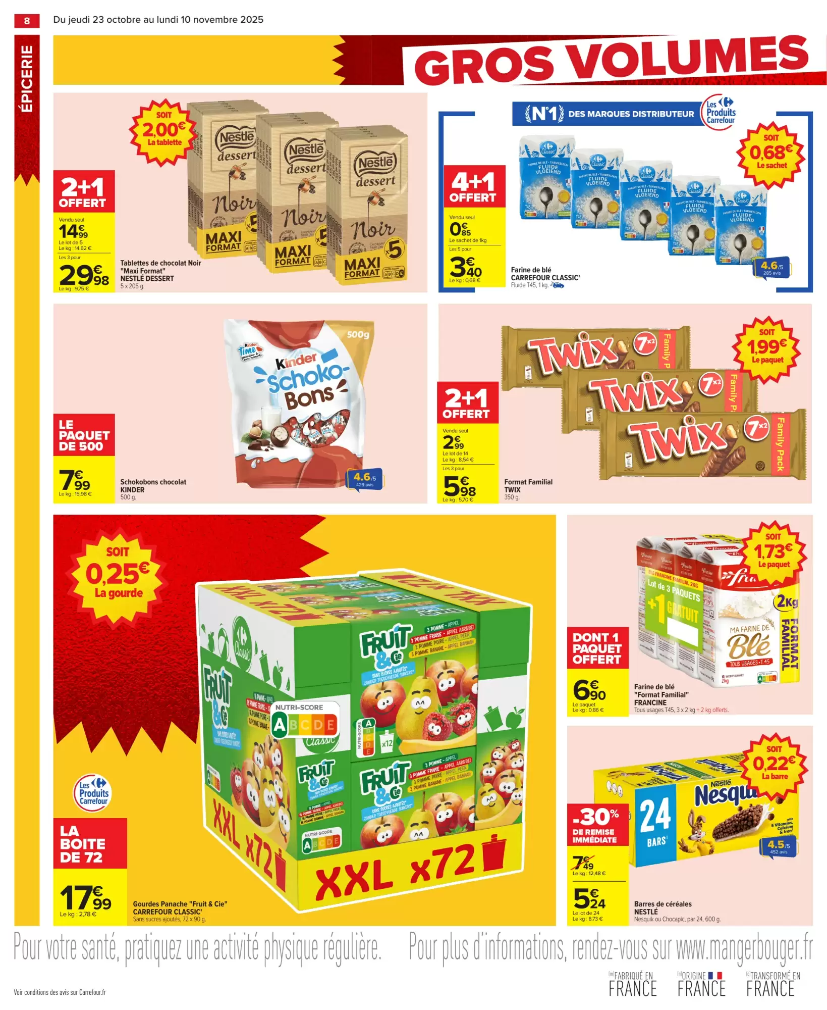 🥦Carrefour Catalogue – Gros Volumes = Petits Prix 💶 Offres Immanquables