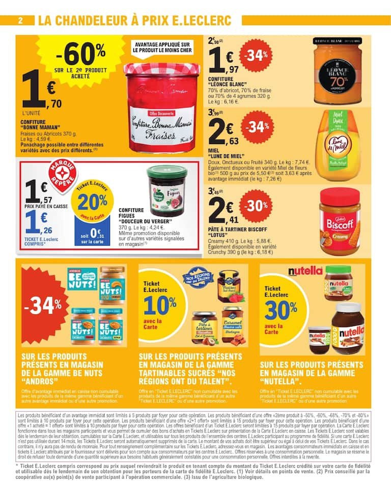 🍫E.Leclerc : bons plans cuisine – farine & pâte à tartiner
