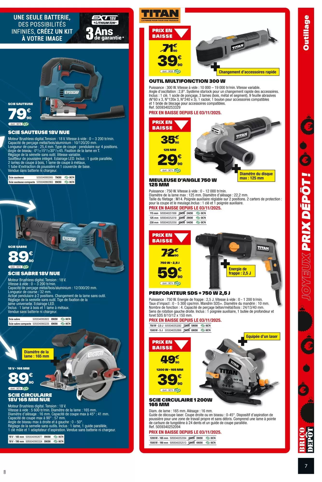 🛠️ Brico Dépôt JOYEUX PRIX DÉPÔT | Decembre 2025 Promos