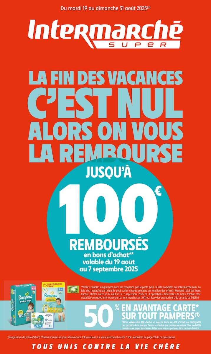 🎁 Intermarché SUPER | Jusqu’à 100€ remboursés en bons!