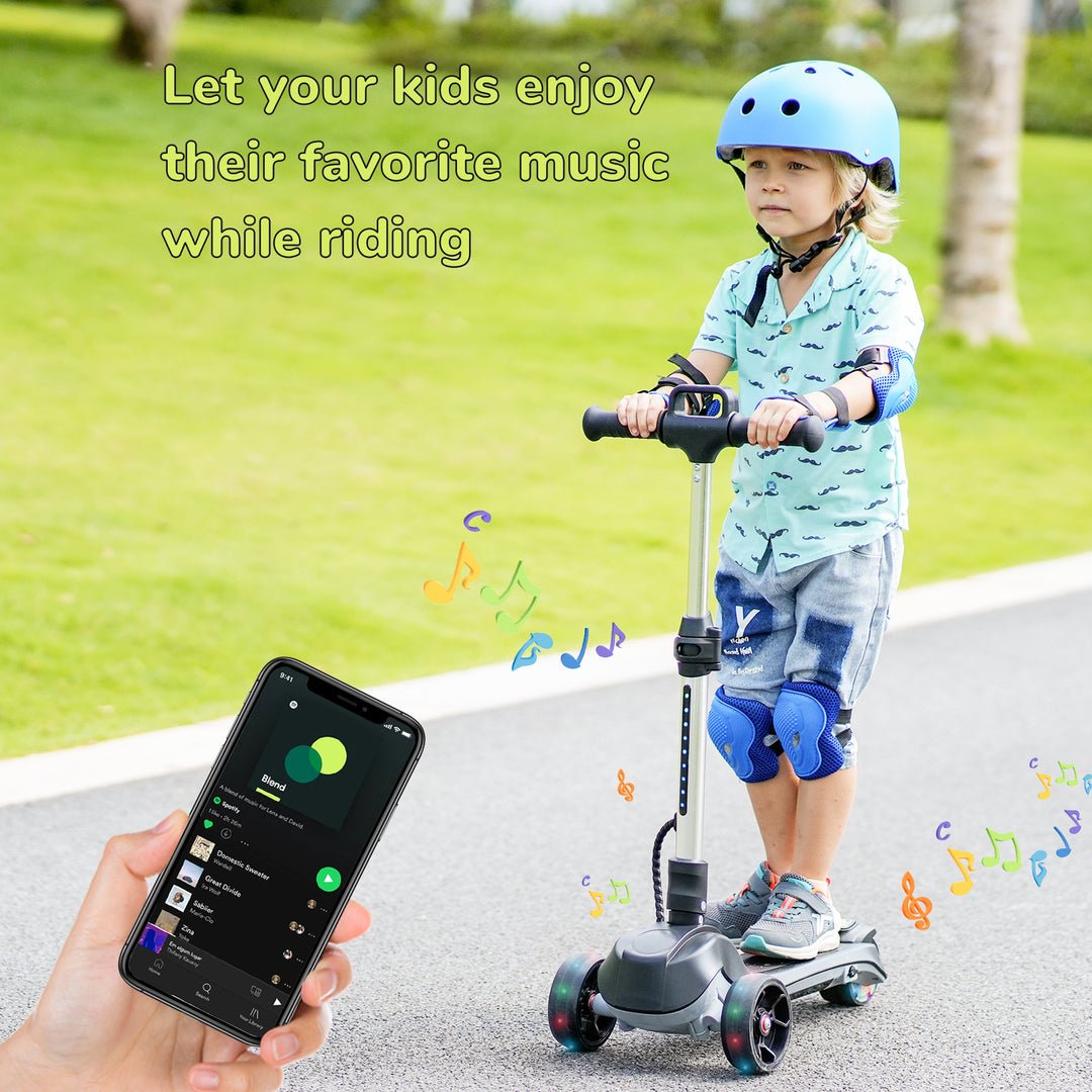iK2 Trottinette électrique pour enfance avec roue clignotante