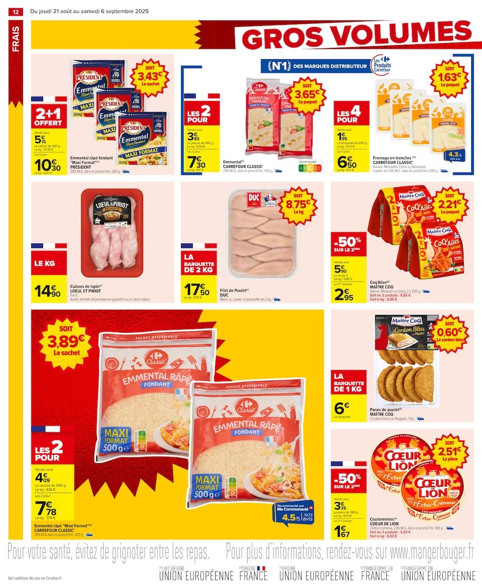 🛒 Carrefour GROS VOLUMES = PETITS PRIX | -10% immédiat!