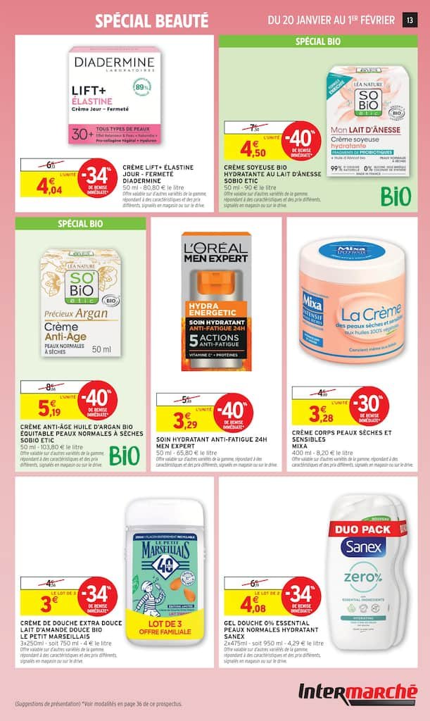 🧴Intermarché Catalogue: 100% remboursé beauté – du 20 au 25 janv.