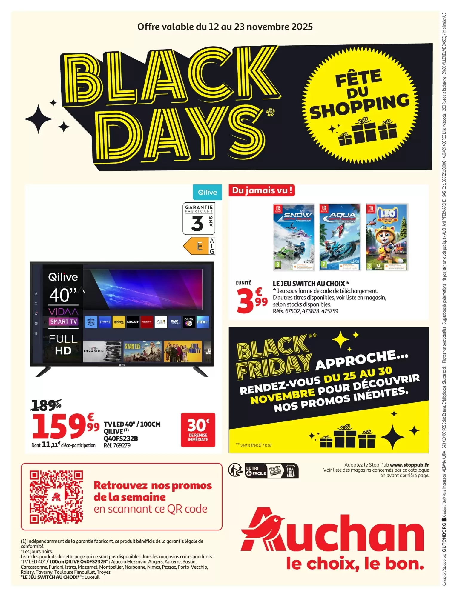 🔥Auchan Catalogue Black Friday 2025 🛒 Offres Imbattables & Bons Plans 🎁
