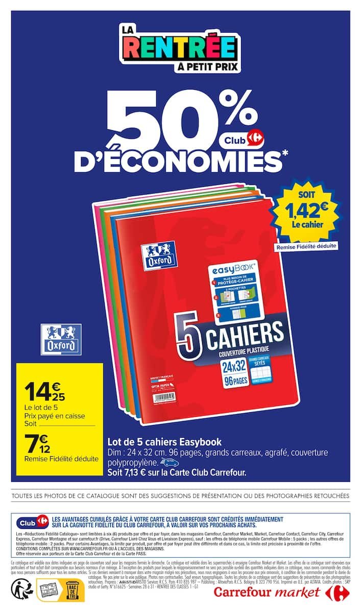 Carrefour Catalogue 📘 | Rentrée Scolaire à Prix Malins 🎓🖊️