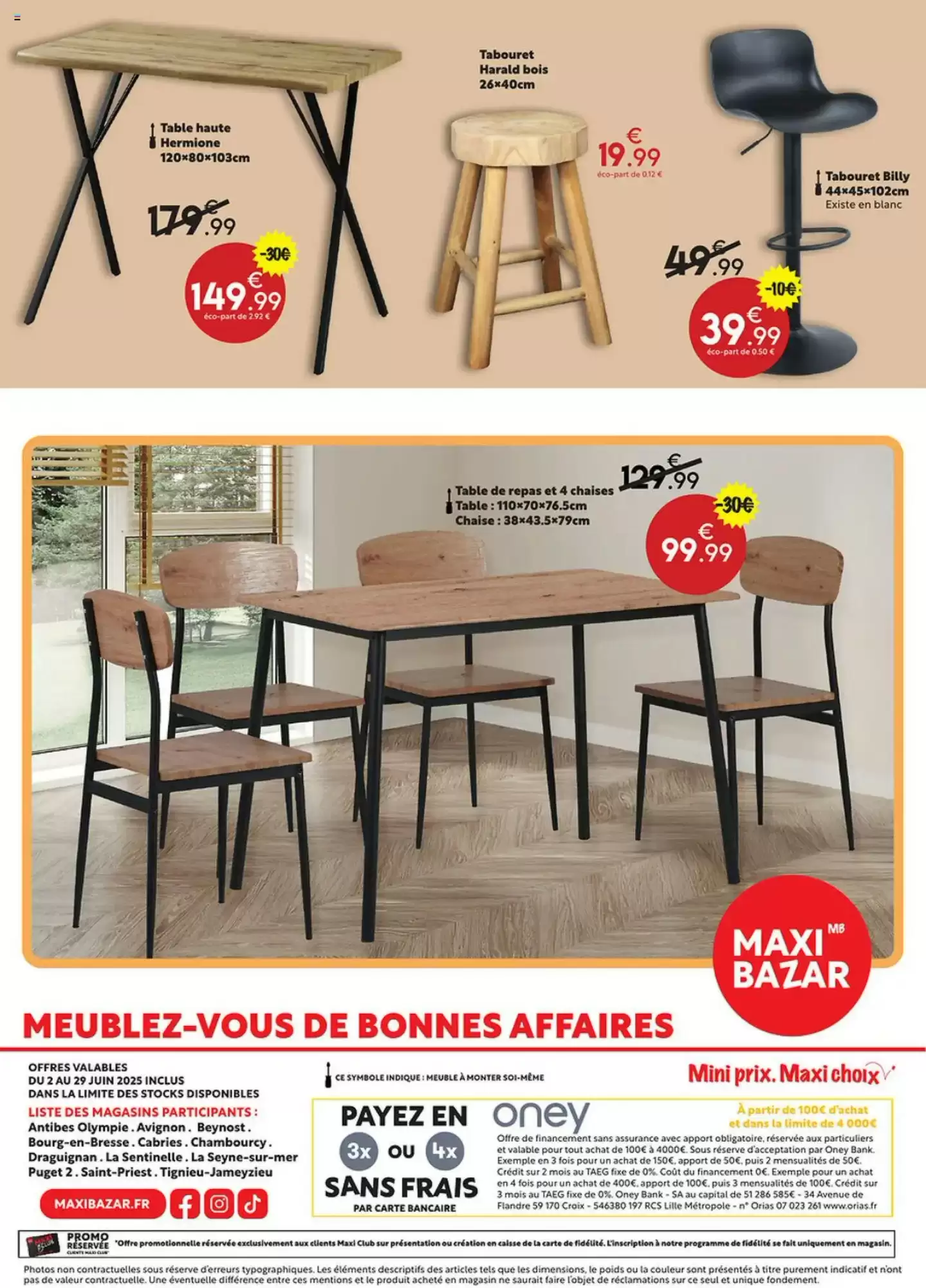 🛍️ Maxi Bazar – Offres Exceptionnelles du 2 au 29 Juin ! 🎉