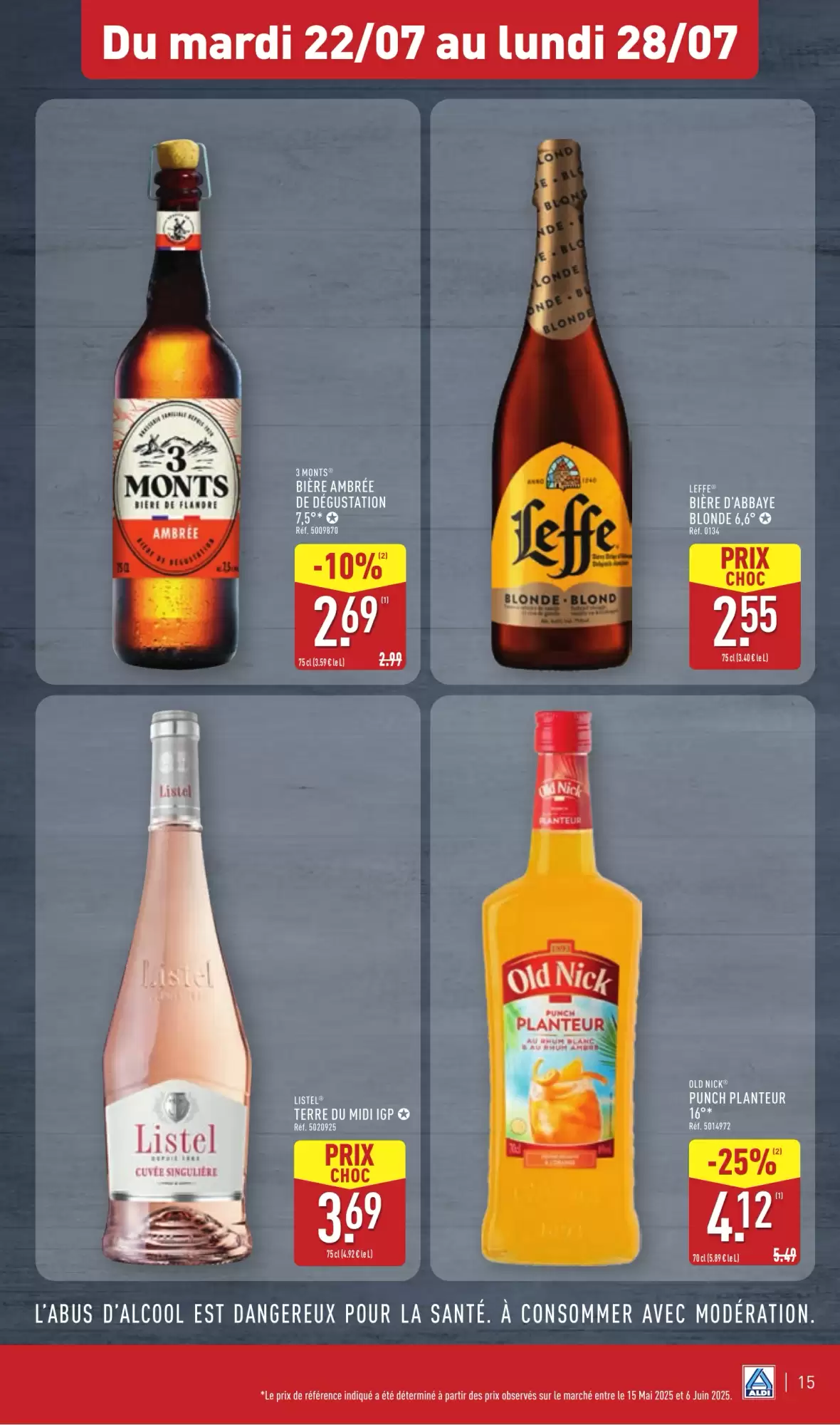 Aldi 🌞 Apéros d’été -50% 🍷 | Du 22 au 28 juillet