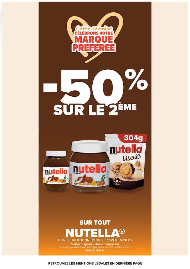 🥐Carrefour fête les crêpes : promos Nutella & lait